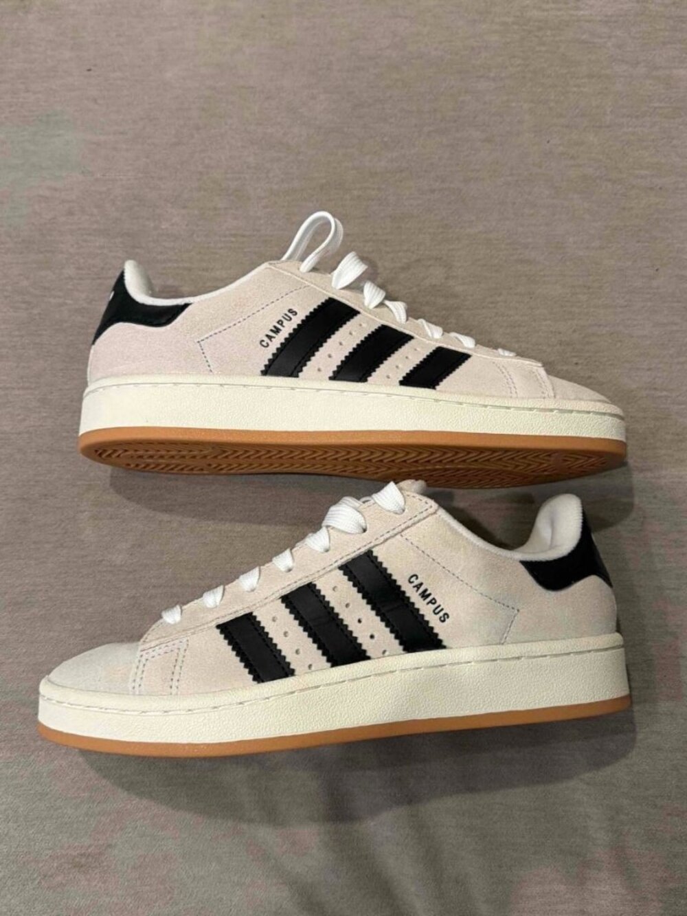 adidas Women's Campus 00s 'Crystal White Black,' Size 6.5